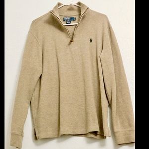Ralph Lauren Polo Khaki Quarter Zip Sweater
